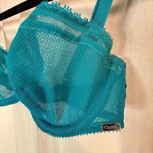 Chantelle Blue Sheer Mesh Underwire Bra 30B